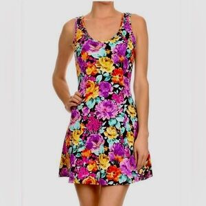 Papaya Floral Dress, Juniors Medium